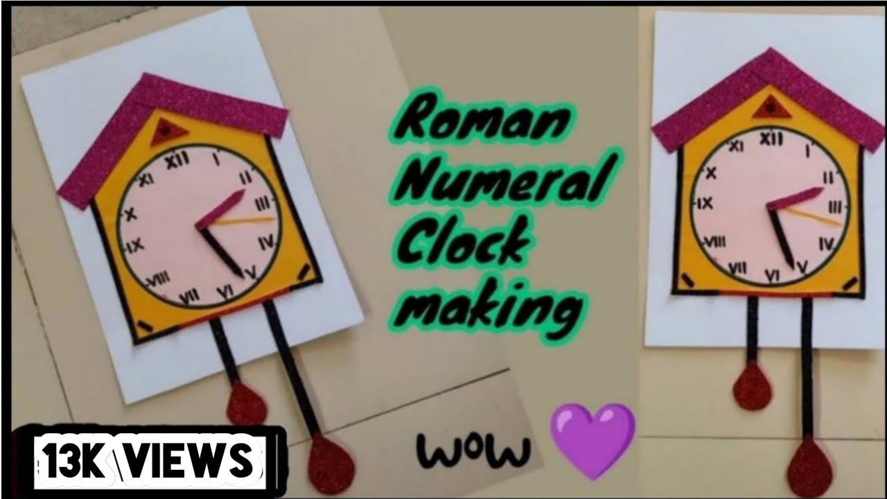 DIY Roman Numeral Clock from Scratch | How To Make Clock - YouTube