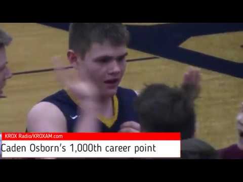Caden Osborn scores his 1,000th career point