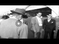 Douglas Fairbanks Jr. and Howard Hughes in Washington DC for HUAC hearings HD Stock Footage