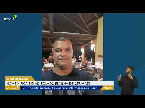 RJ | Homem resgatado em ilha após cinco dias já está com a família