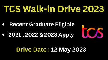 TCS Walk-In Drive for Freshers | TCS hiring for BPS Role | 2021 , 2022 and 2023 Batch Eligible