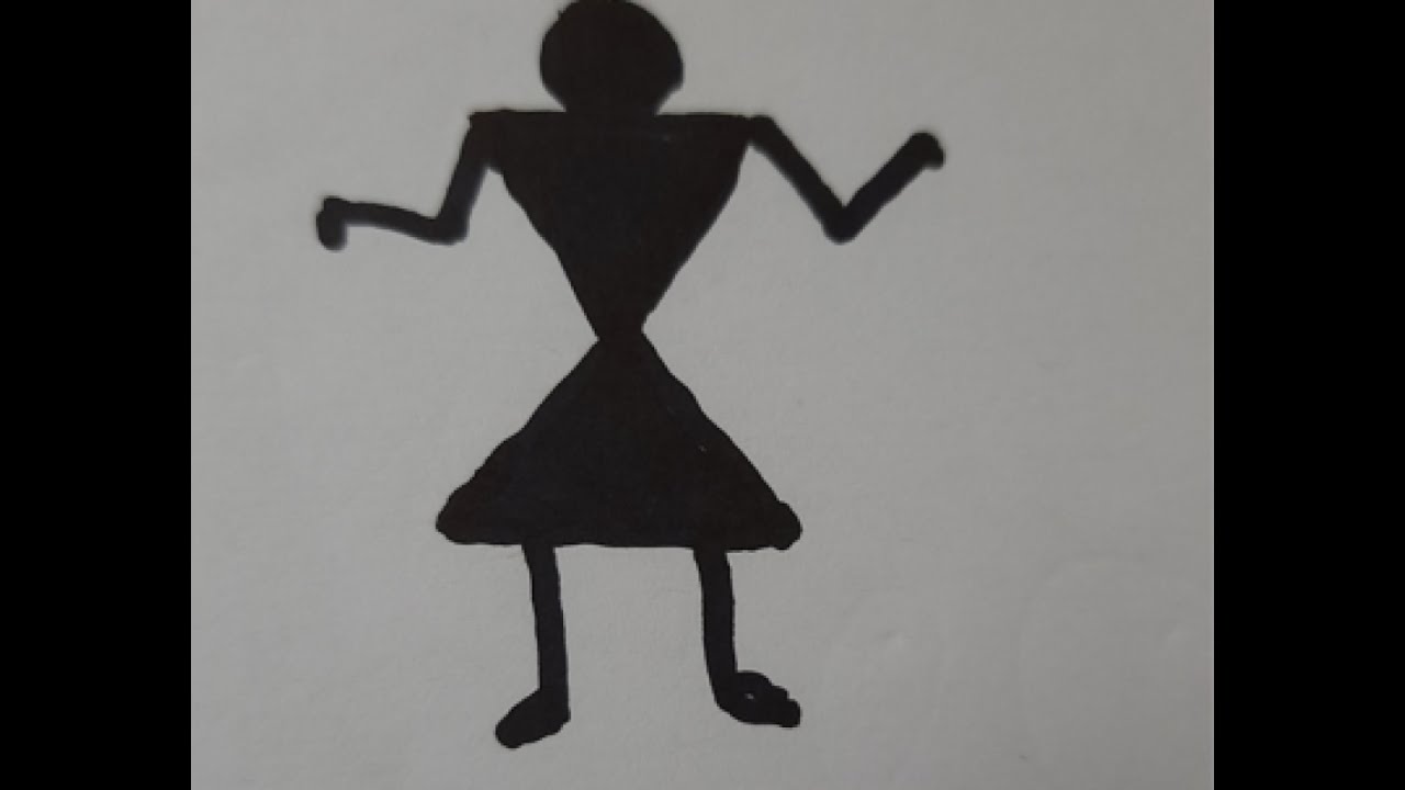 Warli Art man | Warli Art | How to draw Warli Art