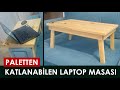 Paletten laptop masası yapımı | Making notebook stand from pallet | DIY #ahşap #woodworking