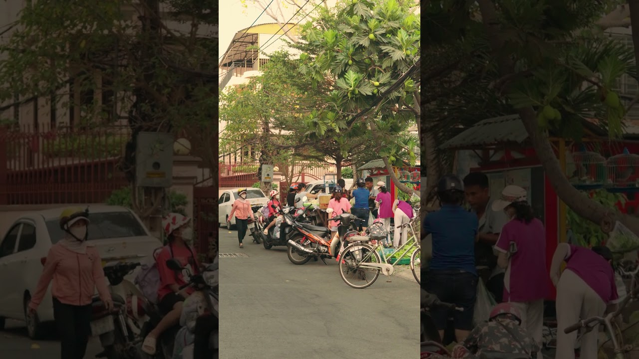 The Scene of People Selling at the Early Morning Market 