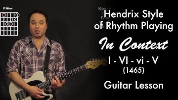 Hendrix Style of Rhythm Playing In Context (I IV vi V – 1465)