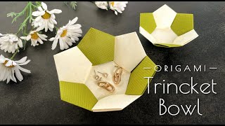 折り紙お花の小鉢 Origami Trinket Bowl (日本語音声)