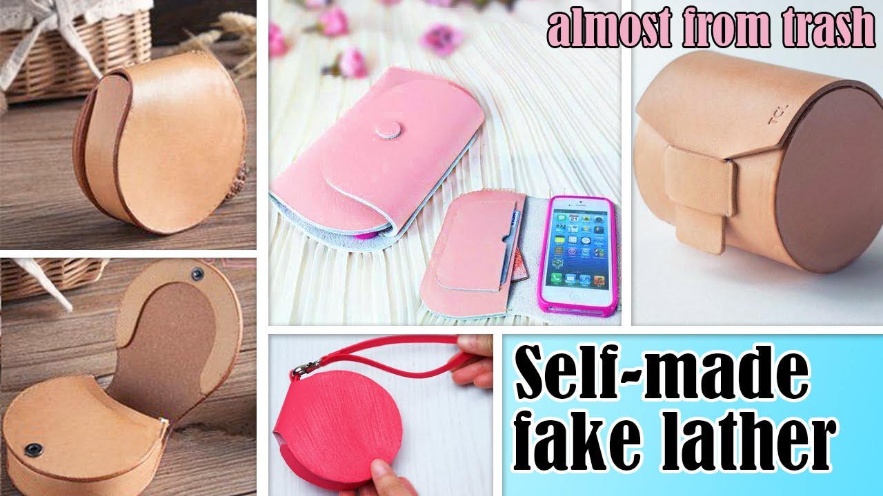 FAB DIY POUCH FROM THINGS WE HAVE AT HOME // Purse Bag Tutorial From Self-Made Fake Lather