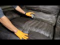 DEEP CLEANING a FILTHY sofa || Satisfying upholstery cleaning