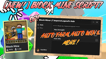 Roblox Block Mine Script - Infinite Strength, Auto Win & MORE!