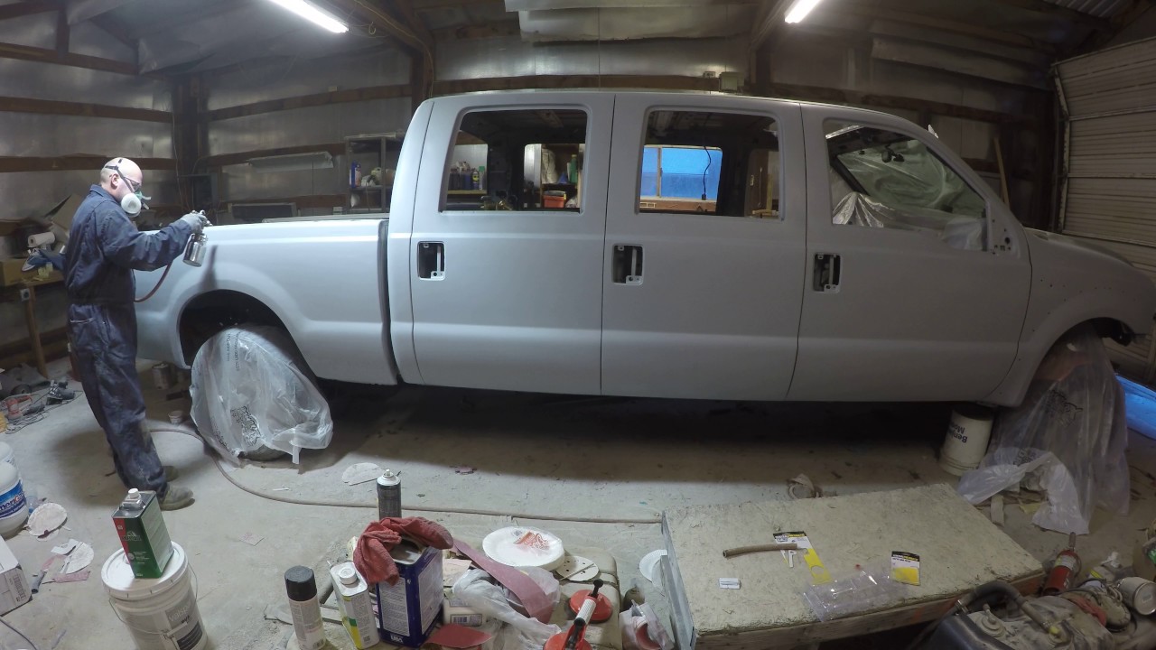 Building A 6 Door Superduty Part 9 Spraying High Build Primer