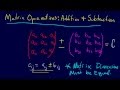 3.1.09-Linear Algebra: Matrix Addition and Subtraction