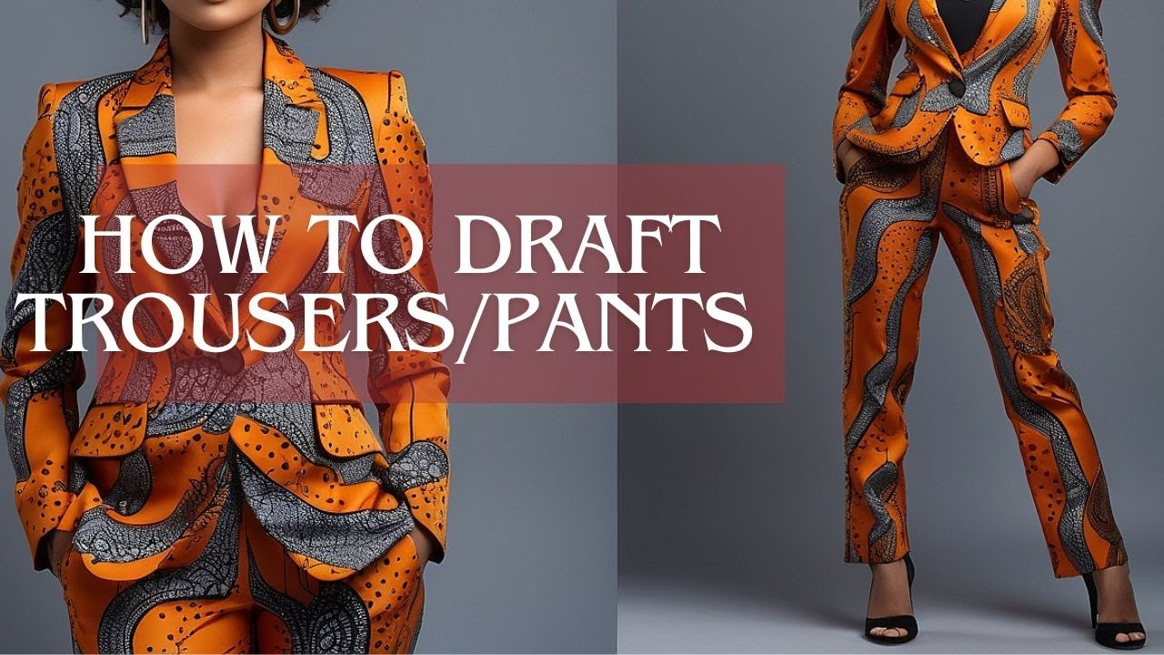 How to Draft Women's Trouser Pattern - YouTube