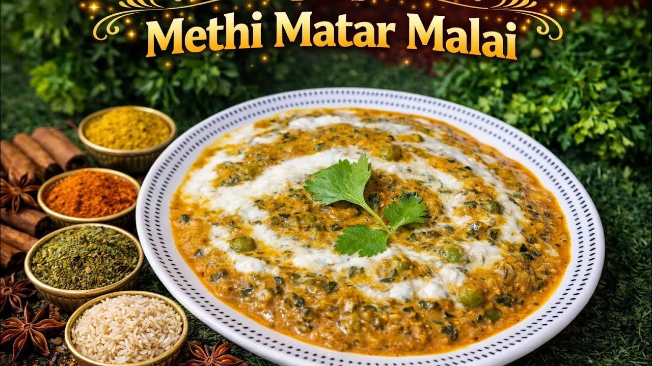 Shahi Methi Matar Malai | Winter Special Creamy Sabzi....#indianfood #recipe #youtubevideo