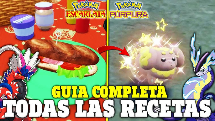 TODAS las recetas de bocadillos en Pokémon Escarlata y Púrpura