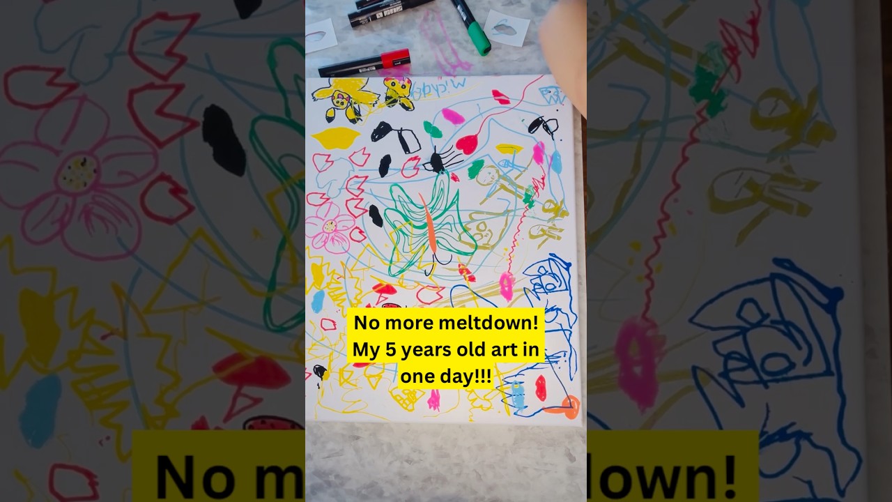 What Happens When a Child Has Less Screen Time? Just Imagination. Art by my 5 Y O.  Peace over 📲 💛