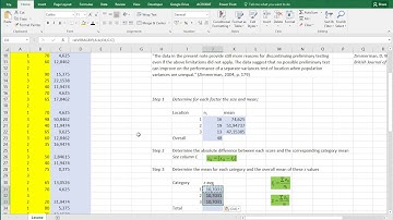 Excel - Levene test for variances