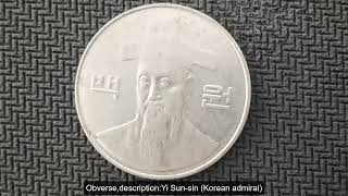 South Korea 100 won, 2007/South Korea coins