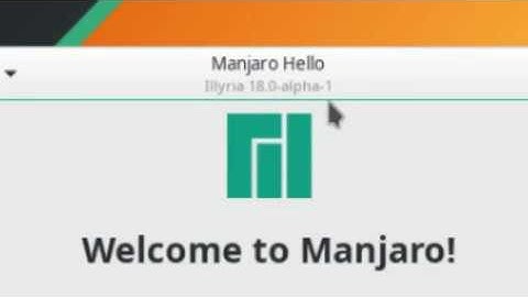 manjaro 18.0 - alpha 1 - KDE