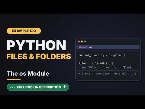 Python os Module for Beginners: getcwd() & listdir() Explained  #machinelearning #python