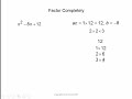 Beginning to Factor Using the AC Method