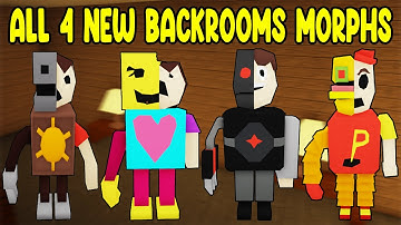 UPDATE - How To Find ALL 4 NEW BACKROOMS MORPHS in Find The Backrooms Morphs