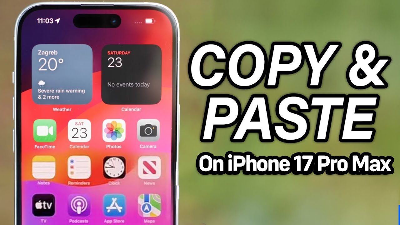 EASIEST WAY! How To Copy & Paste On iPhone 17 Pro Max - IOS 26 - YouTube