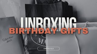Unboxing Birthday Gifts || Blessed || Pre Birthday Gifts || May Baby || Sa YouTuber |