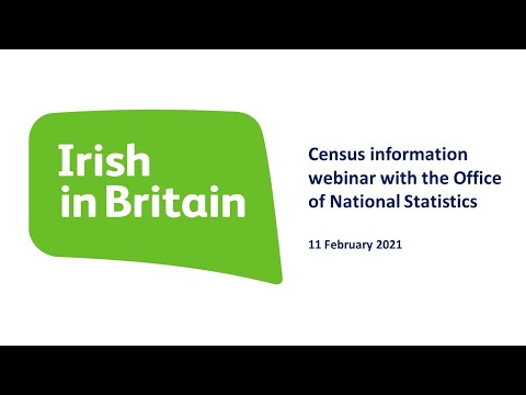 Irish in Britain census webinar with ONS: 11 Feb 2021