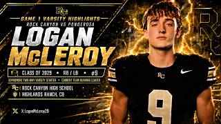 Logan McLeroy 2029 RB/LB | #9 | WK1 Varsity Highlights (vs. Ponderosa)