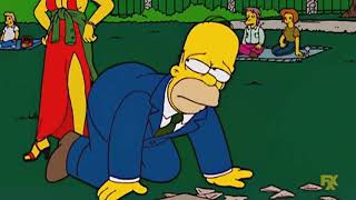 A Homero Simpson se la cae los nachos al suelo y mira a la novia de Flanders durante 1 hora - Latino