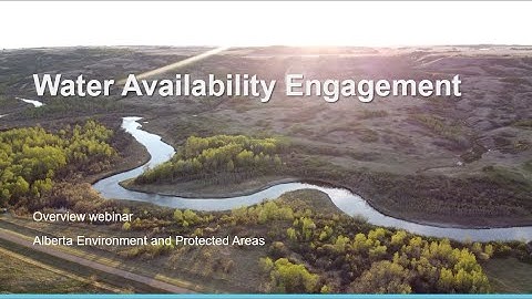 Water Availability Engagement Overview Webinar