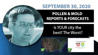 Seasonal Allergy Forecast: Pollen and Mold Counts, September 30, 2020