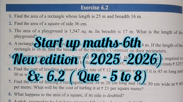 Viva education start up mathematics class 6 ex 6.2| start up maths class -6th ex6.2 | area perimeter