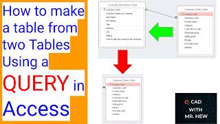 How to make a new table from two tables using a Query in Microsoft Access
