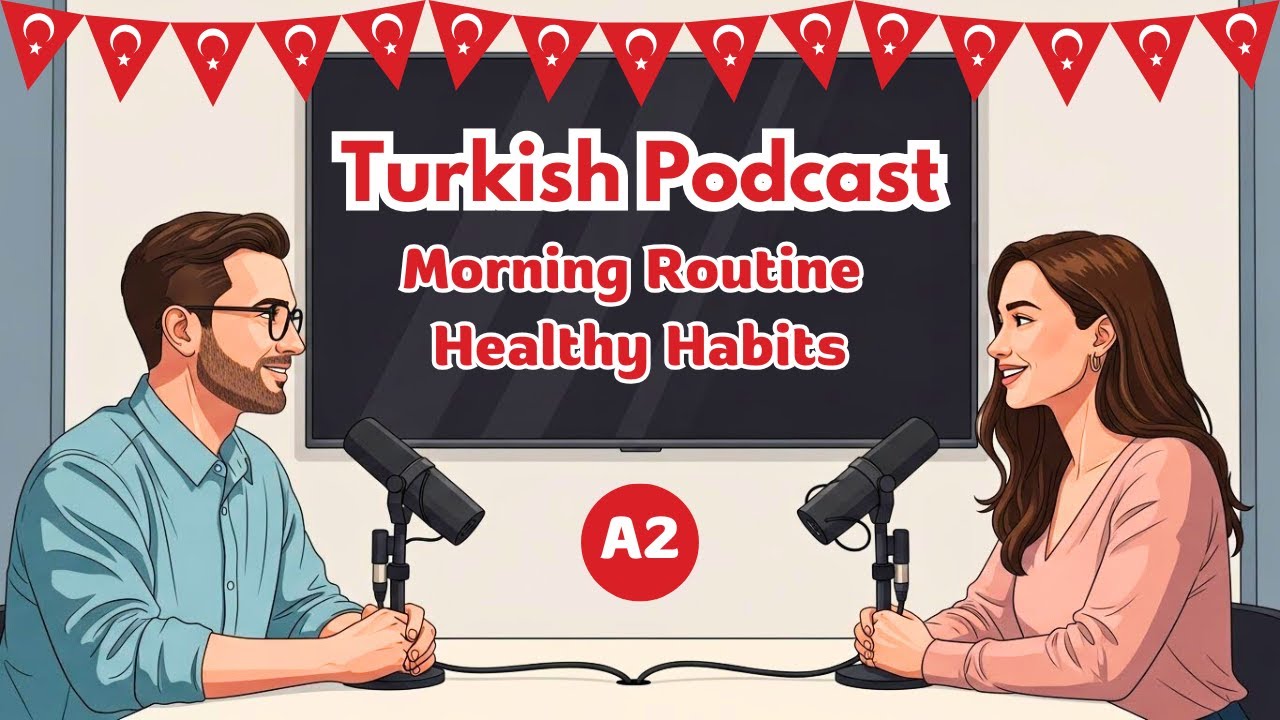 Learn Turkish A2 | Morning Routine & Healthy Habits | Easy Podcast