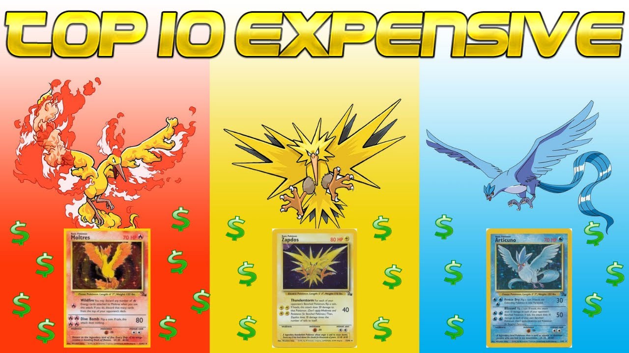 Top 10 Expensive Legendary Birds Pokémon Cards! - YouTube