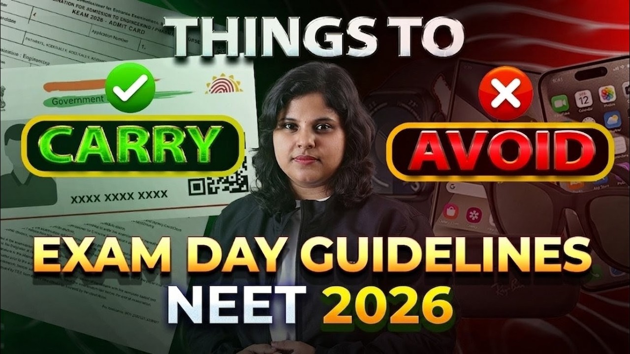 NEET 2026: Things to Carry in Exam Hall | Allowed & Prohibited Items📵📝 ...