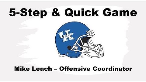 Mike Leach Kentucky Offense Drop Back Pass cut-up