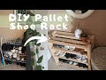 Easy DIY Pallet Shoe Rack/ Shelf | Entryway makeover