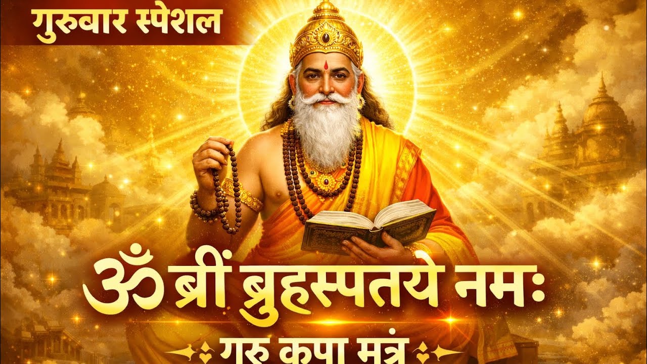 ॐ ब्रीं बृहस्पतये नमः | गुरुवार स्पेशल गुरु कृपा मंत्र | Brihaspati Mantra