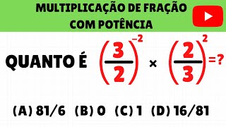 Potência com Fração #potencia #fracao #matematica #professoradematemat