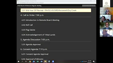 PASD Board of Directors Meeting - Apr. 22, 2021
