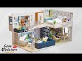 6DIY Miniature Dollhouse Rooms 2Bedrooms Kitchen and more