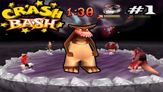 Crash Bash ps1  200 Playthrough all Crystals Gems Cups Relics And Bosses  Part 1