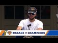 MVP Jalen Brunson speech to the crowd at the City Hall ceremony