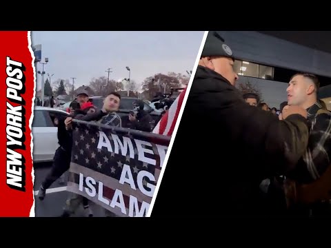 Pardoned January 6 Rioter Jake Lang Decked During Anti Islam Rally