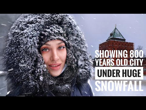 800 YEARS OLD CITY UNDER THE HUGE SNOWFALL || NIZHNY NOVGOROD, RUSSIA