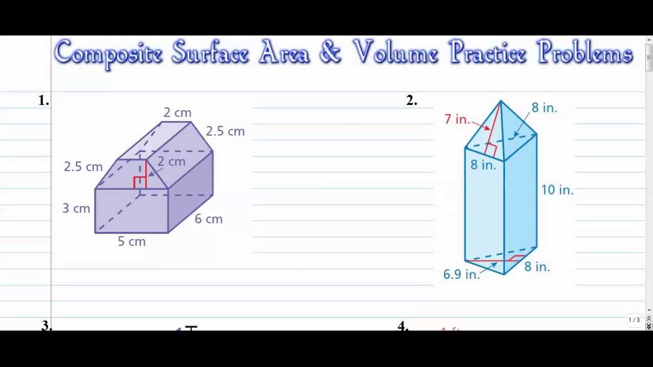 Composite Surface Area & Volume Practice Problems - YouTube