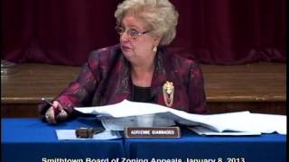 Smithtown Board of Zoning Appeals Meeting 1/8/13