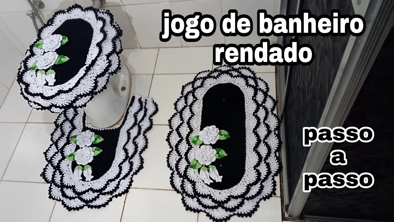 Jogo de banheiro rendado, primeira parte Tapete de pia